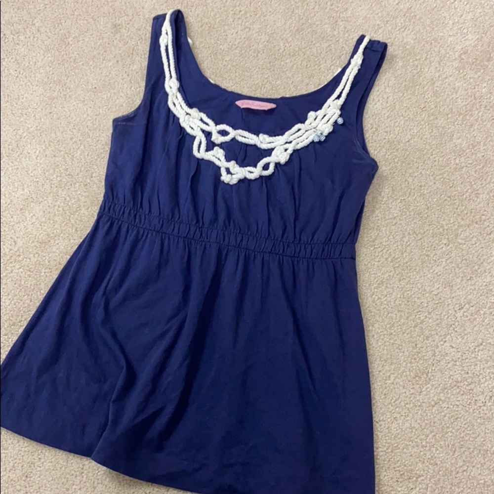 Lilly Pulitzer nautical detail tank